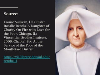 Bl. Rosalie Rendu, D.C. caring for sick poor in their homes | PPT