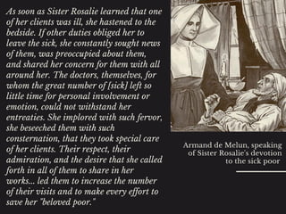 Bl. Rosalie Rendu, D.C. caring for sick poor in their homes | PPT