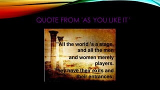 QUOTE FROM 'AS YOU LIKE IT '
 
