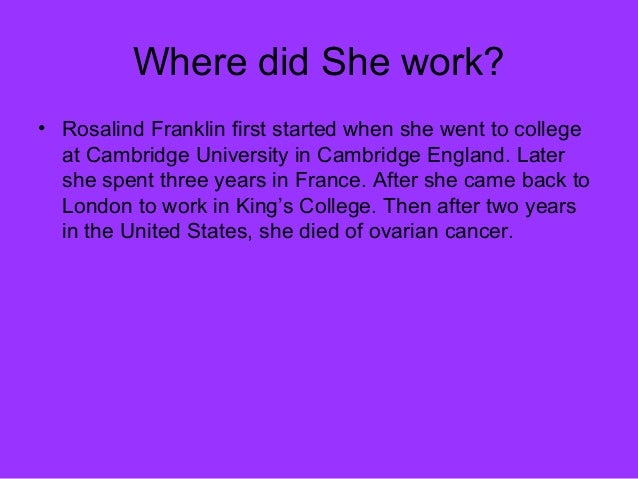 rosalind elsie franklin acid quotes