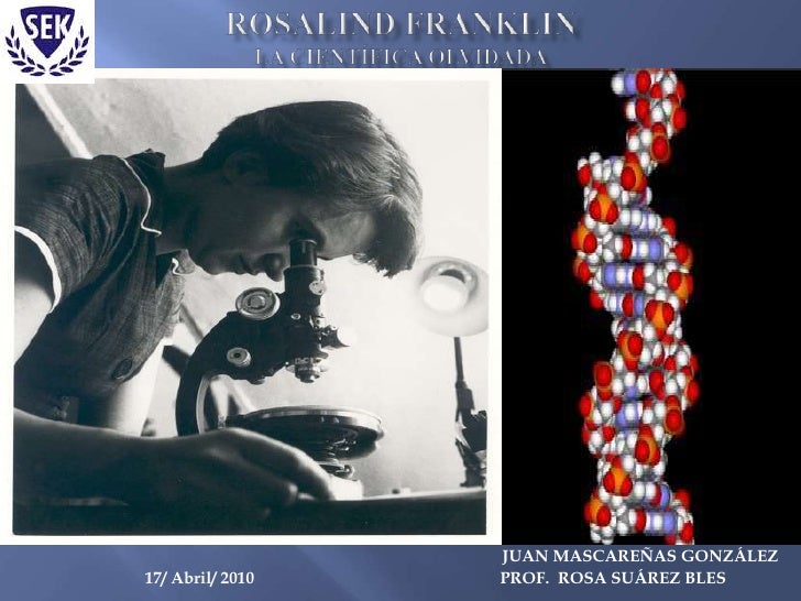 Resultado de imagen de rosalind franklin resumen