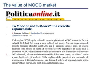 The value of MOOC market
 
