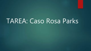 TAREA: Caso Rosa Parks
 