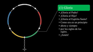 (1) Gloria
• ¡Gloria al Padre!
• ¡Gloria al Hijo!
• ¡Gloria al Espíritu Santo!
• Como era en un principio
• ahora y siempre
• por los siglos de los
siglos.
• ¡Amén!
 