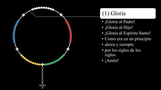(1) Gloria
• ¡Gloria al Padre!
• ¡Gloria al Hijo!
• ¡Gloria al Espíritu Santo!
• Como era en un principio
• ahora y siempre
• por los siglos de los
siglos.
• ¡Amén!
 