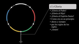 (1) Gloria
• ¡Gloria al Padre!
• ¡Gloria al Hijo!
• ¡Gloria al Espíritu Santo!
• Como era en un principio
• ahora y siempre
• por los siglos de los
siglos.
• ¡Amén!
 