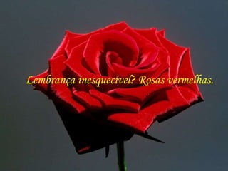 Lembrança inesquecível? Rosas vermelhas.
 