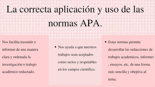 Normas APA y su aplicación