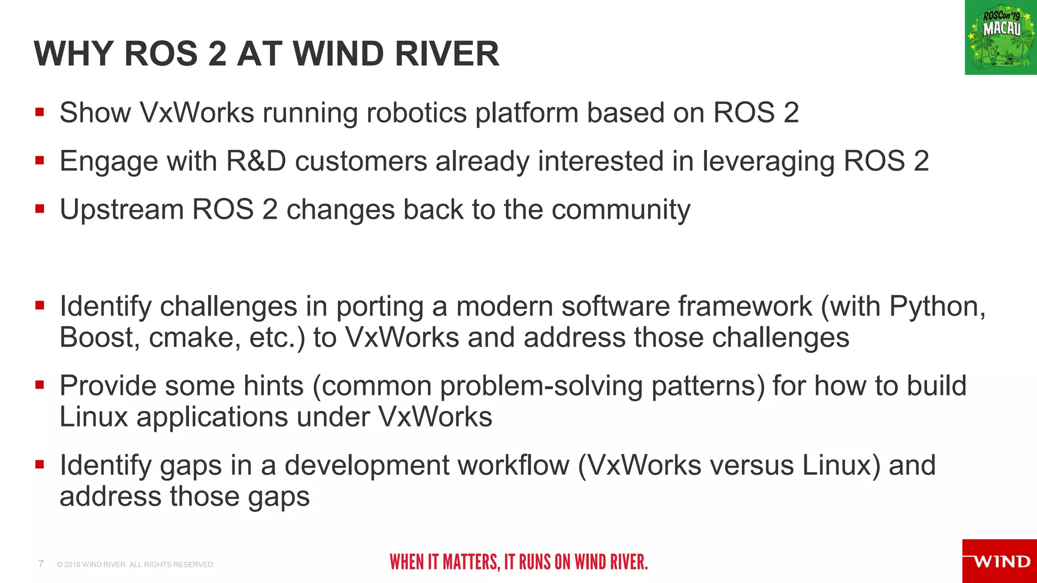 ROS2 on VxWorks - Challenges in porting a modern, software framework to ...