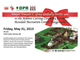 Rosedale Recreation Center Ribbon Cutting Flyer