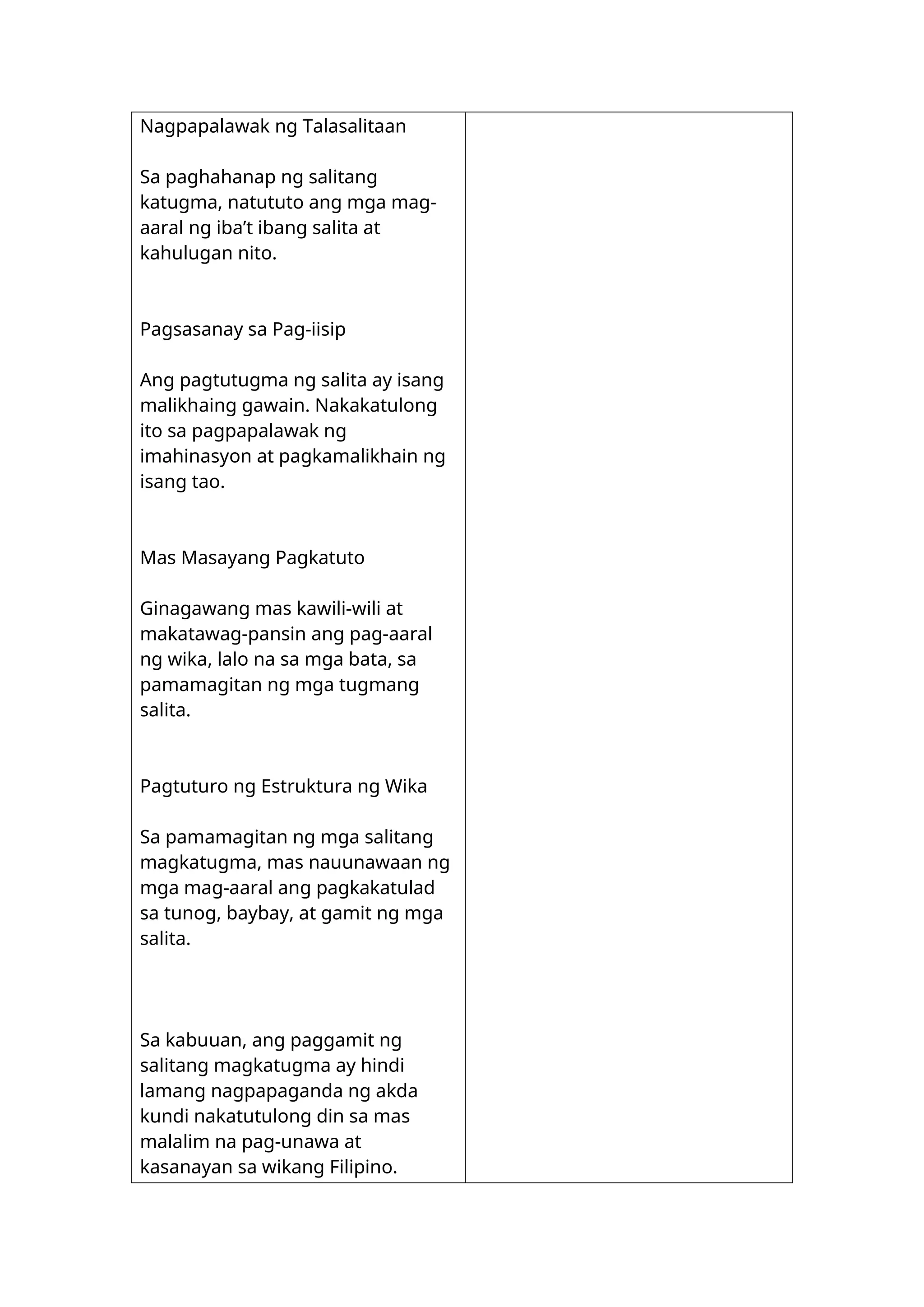 Detalyadong Banghay Aralin sa Filipino (4A's) format | DOCX