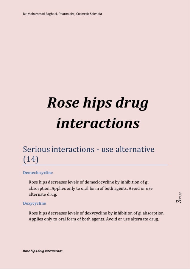 Rose hips drug interactions,Dr.Mohammad Baghaei