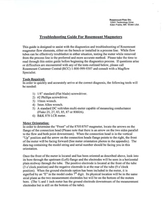 Rosemount magmeter troubleshooting guide