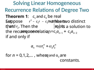 Advanced Counting Techniques: Recurrence Relations and Applications | PPTX