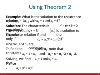 Rerun In Math Advanced Counting Techniques: Recurrence Relations and Applications | PPTX