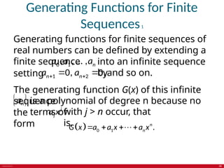 Advanced Counting Techniques: Recurrence Relations and Applications | PPTX
