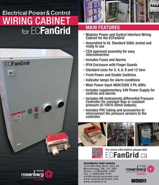 Power and Control Cabinet for ECFanGrid (Flyer)