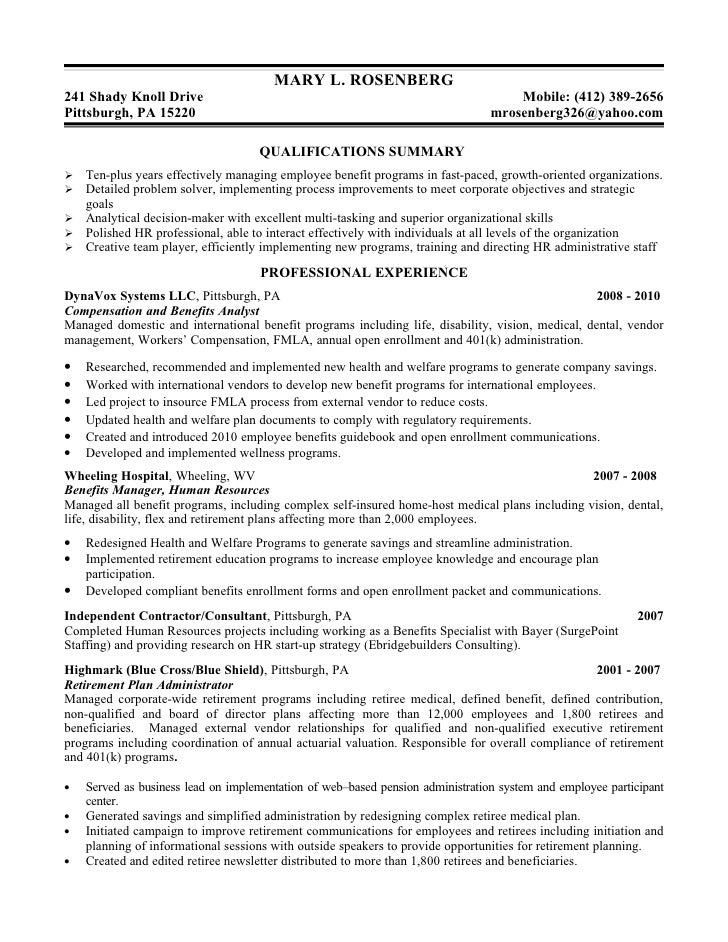 Rosenberg M Resume 2010 Rev 2 072010