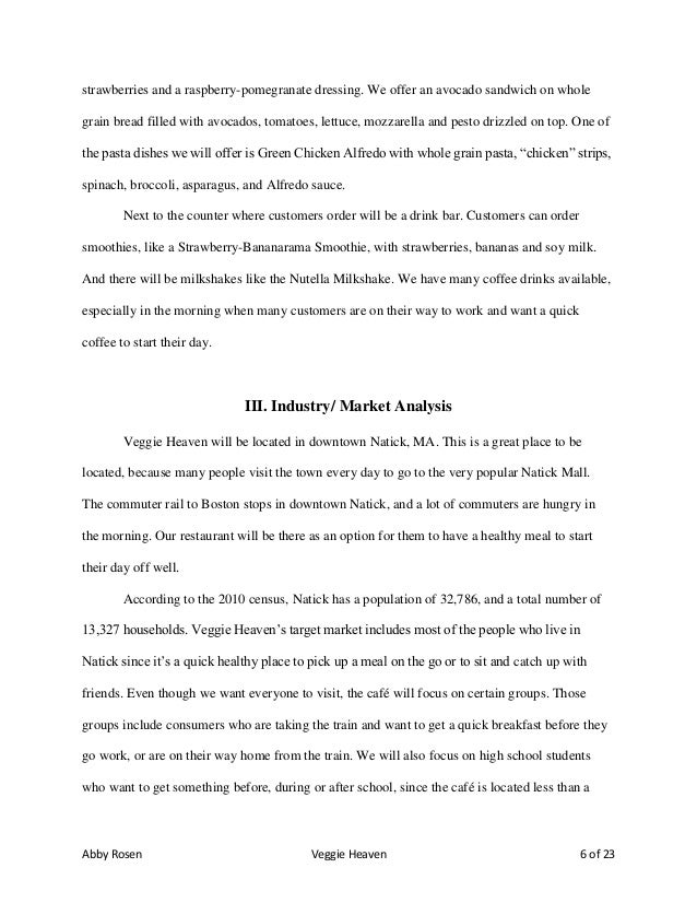 Vegan food truck business plan image