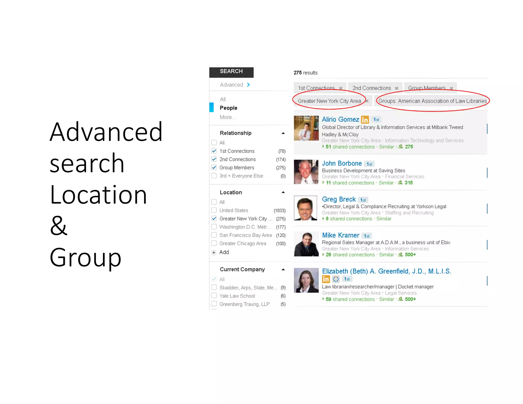 Advanced
search
Location
&
Group
 