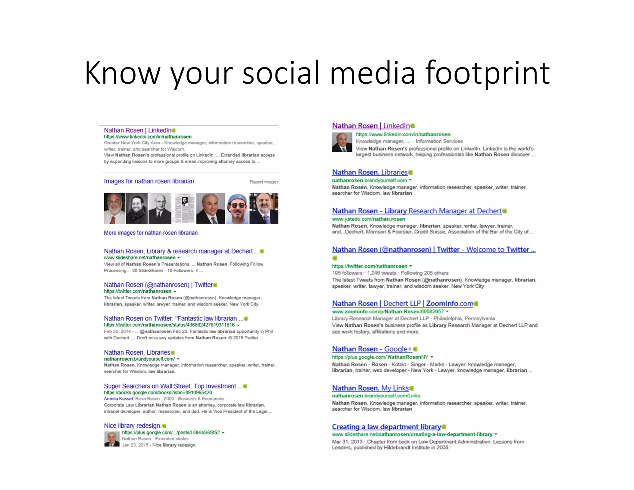 Know your social media footprint
 