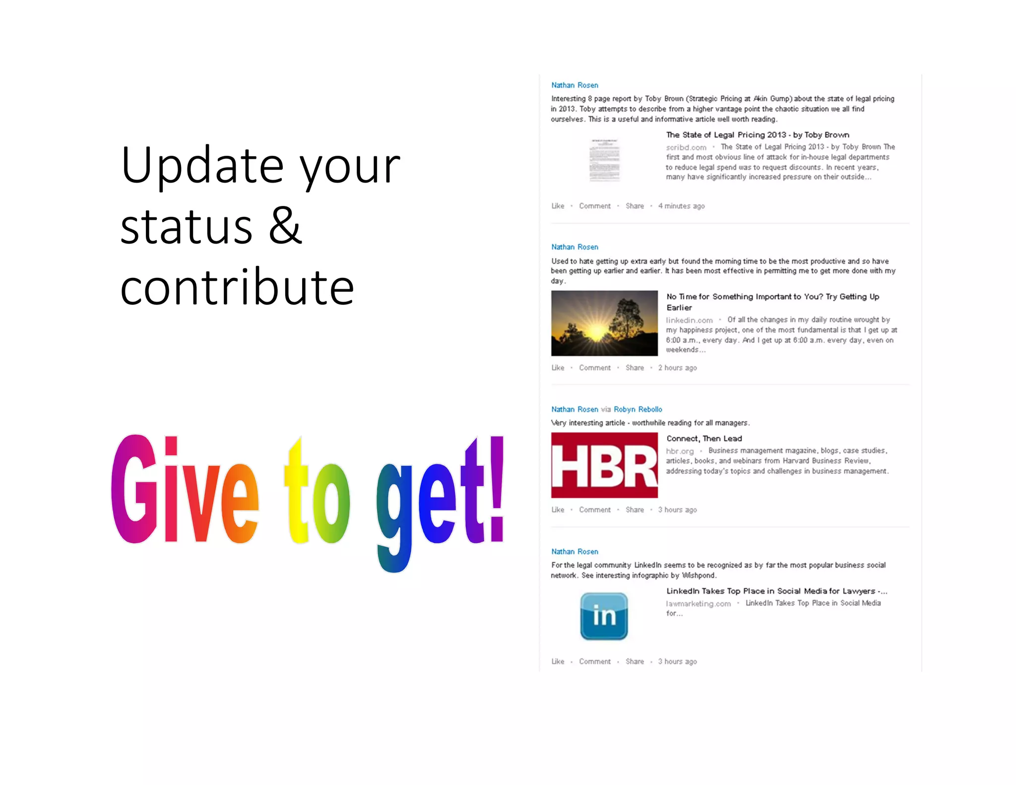 Update your
status &
contribute
 