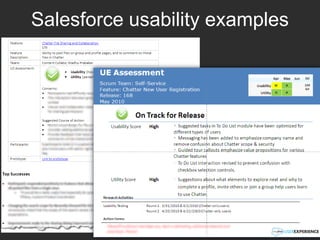 Salesforce usability examples
 