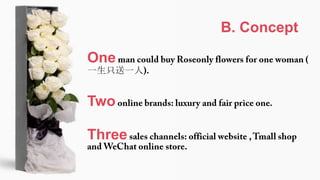 2014-4-20
B. Concept
One
一生只送一人
Two
Three
 