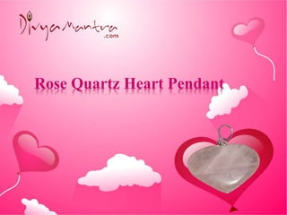 Rose Quartz Heart Pendant
 