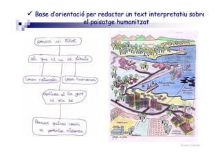 Roser Canals
Base d’orientació per redactar un text interpretatiu sobreBase d’orientació per redactar un text interpretatiu sobre
el paisatge humanitzatel paisatge humanitzat
 