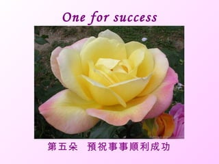 One for success 第五朵  預祝事事順利成功 