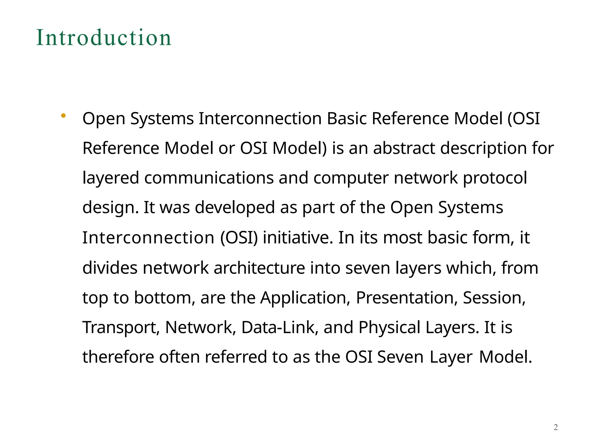osi refrence model presentation in computer network | PPTX