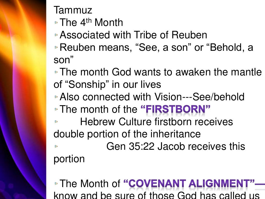 God's Appointed TimesRosh ChodeshTammuz