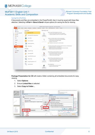 Creating an eportfolio using Microsoft Powerpoint - Rosie Mackay | PDF