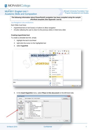 Creating an eportfolio using Microsoft Powerpoint - Rosie Mackay | PDF