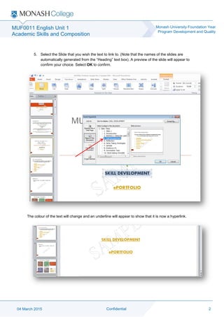Creating an eportfolio using Microsoft Powerpoint - Rosie Mackay | PDF