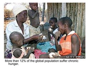 More than 12% of the global population suffer chronic
  hunger.
 
