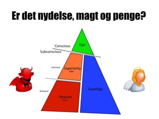 Er det nydelse, magt og penge?
 