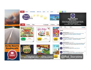 Keeping Up with Apps 	

 @iPad_Storytime	

http://digital-storytime.com/ 	

 