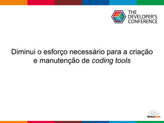 Globalcode – Open4education
Diminui o esforço necessário para a criação
e manutenção de coding tools
 