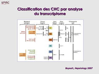 Classification des CHC par analyse
          du transcriptome




                        Boyault, Hepatology 2007
 