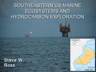 SOUTHEASTERN US MARINESOUTHEASTERN US MARINE
ECOSYSTEMS ANDECOSYSTEMS AND
HYDROCARBON EXPLORATIONHYDROCARBON EXPLORATION
Steve W.Steve W.
RossRoss
 