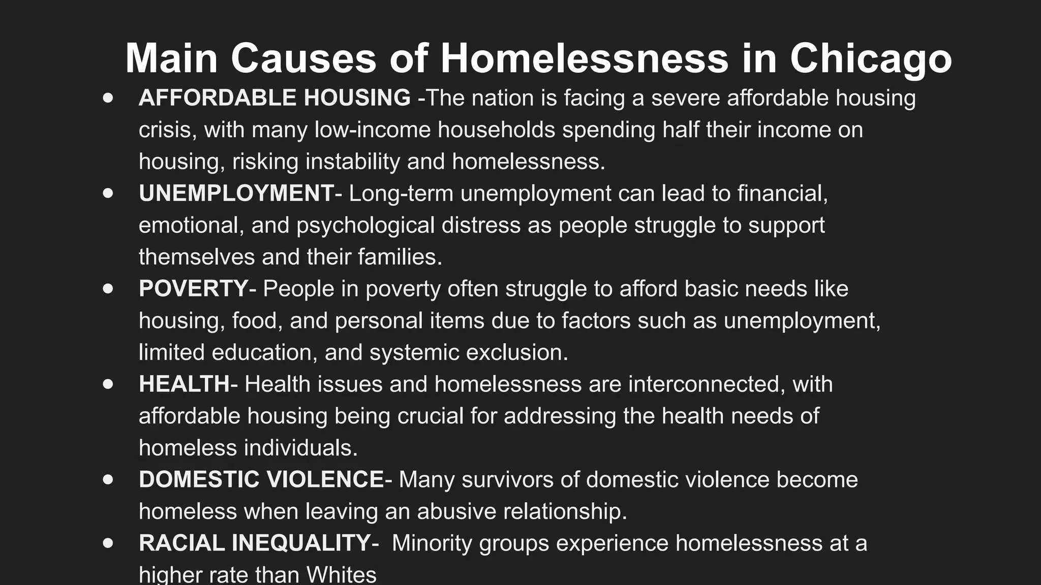 Homelessness buring issue presentation ppt