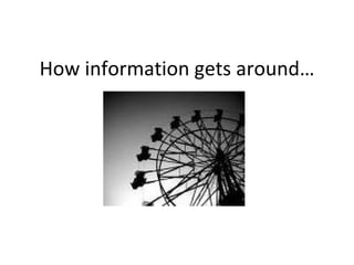 How information gets around… 