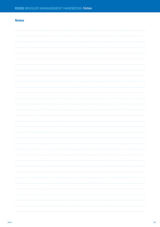 1312014
ROSS BROILER MANAGEMENT HANDBOOK:
Notes
Notes
 