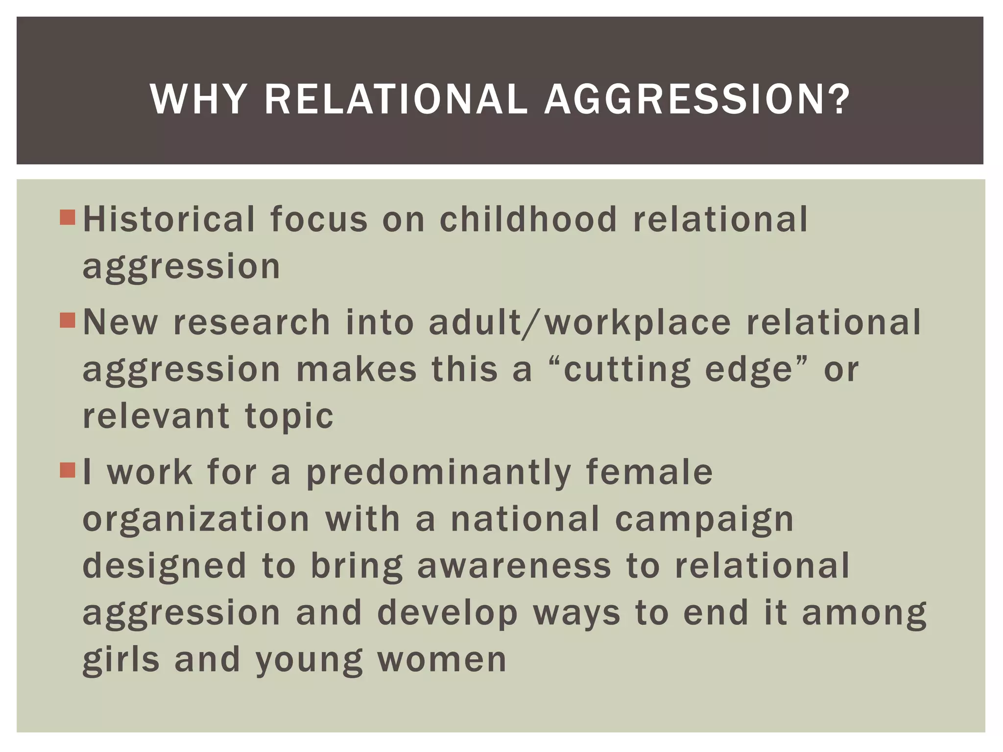Relational Aggression in the Workplace | PPTX