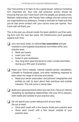 Ross Fishman's “The Ultimate Law Firm Associate’s Marketing Checklist ...