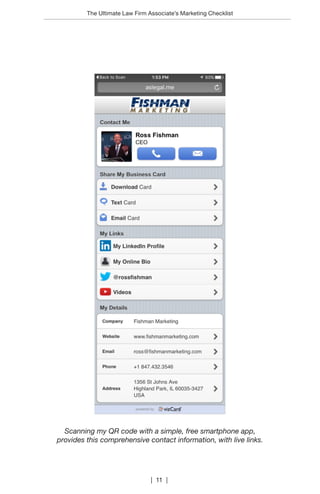 Ross Fishman's “The Ultimate Law Firm Associate’s Marketing Checklist ...