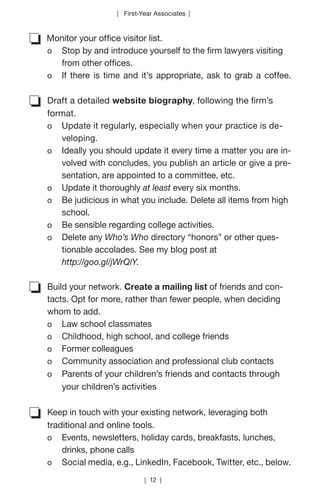 Ross Fishman's “The Ultimate Law Firm Associate’s Marketing Checklist ...