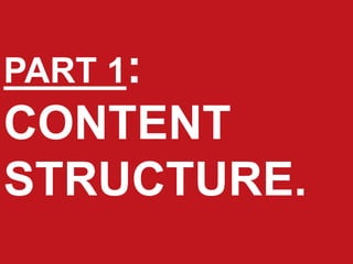 PART 1:
CONTENT
STRUCTURE.
 